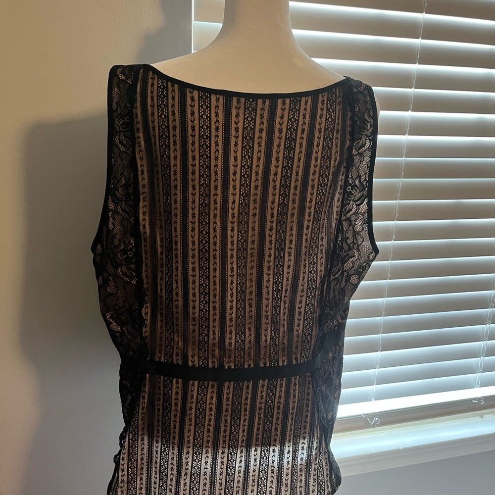 LOFT Lace and nude blouse